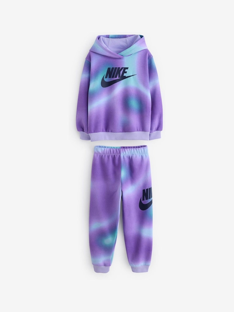 Buy Nike Purple Little Kids Solarized Print Tracksuit from Next