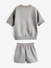 Grey Utility Short Sleeve Sweat and Shorts Set (3-16yrs) - Image 5 of 8