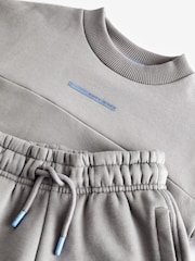 Grey Utility Short Sleeve Sweat and Shorts Set (3-16yrs) - Image 8 of 8
