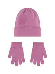 Różowy - Dzianinowy zestaw Nike Club dla starszych dzieci: czapka beanie i rękawiczki (8–15 lat) - Image 2 of 4