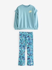 Nike Blue Little Kids Ruffle Sweatshirt and Flared Leggings Set - Image 1 of 1