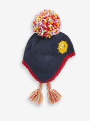 Navy Blue Rainbow Trapper Hat (3mths-6yrs) - Image 1 of 2