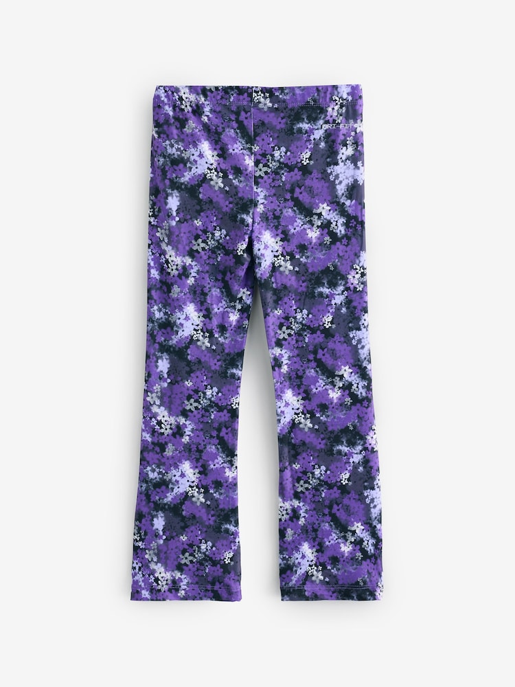 Nike Purple Little Kids Ruffle Sweatshirt and Flared Leggings Set - Image 2 of 5