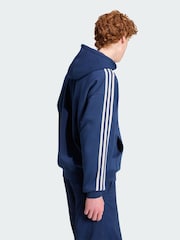 adidas Originals Blue Adicolor Oversize Full-Zip Hoodie - Image 3 of 5