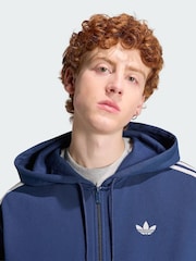 adidas Originals Blue Adicolor Oversize Full-Zip Hoodie - Image 4 of 5