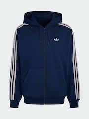 adidas Originals Blue Adicolor Oversize Full-Zip Hoodie - Image 5 of 5