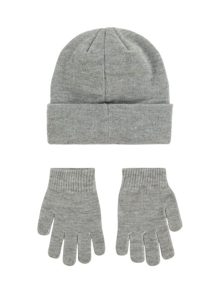 Nike Grey Club Beanie Hat and Glove Set Age 3-7yrs - Image 2 of 2