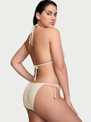 Victoria's Secret Linen Nude Triangle Crochet Swim Bikini Top - Image 2 of 4