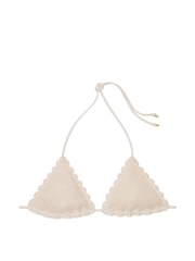 Victoria's Secret Linen Nude Triangle Crochet Swim Bikini Top - Image 3 of 4