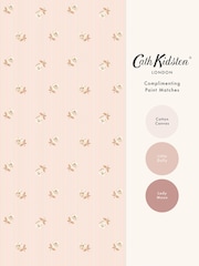 Cath Kidston Pink Rose Spaced Stripe A4 Wallpaper Sample - Image 4 of 5