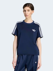 adidas Originals Blue Firebird T-Shirt - Image 1 of 6