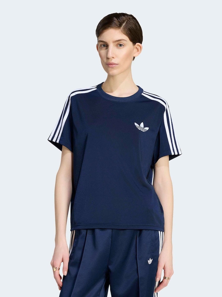 adidas Originals Blue Firebird T-Shirt - Image 1 of 6 adidas Originals Blue Firebird T-Shirt - Image 1 of 6