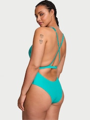 Victoria's Secret Capri Sea Blue Shine Strap Swimsuit - Image 2 of 3