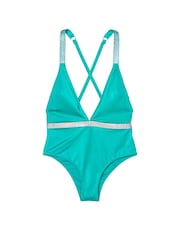 Victoria's Secret Capri Sea Blue Shine Strap Swimsuit - Image 3 of 3