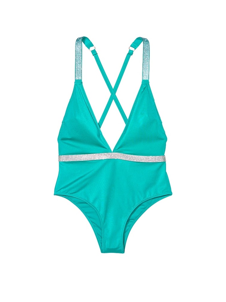Victoria's Secret Capri Sea Blue Shine Strap Swimsuit - Image 3 of 3