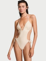 Victoria's Secret Linen Nude Crochet Swimsuit - Image 1 of 4