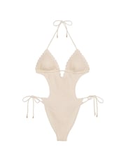 Victoria's Secret Linen Nude Crochet Swimsuit - Image 3 of 4