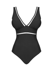 Figleaves Black Icon Non Wired Tummy Control Shaping Swimsuit - Image 5 of 5