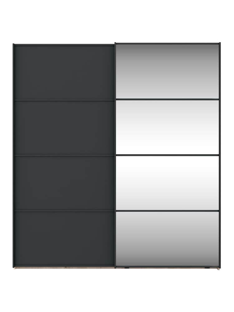 Wiemann Oak Jenson Matt and Mirror Sliding Semi Fitted 2m Sliding Wardrobe - Image 2 of 2