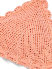 Victoria's Secret Punchy Peach Orange Triangle Crochet Swim Bikini Top - Image 4 of 4