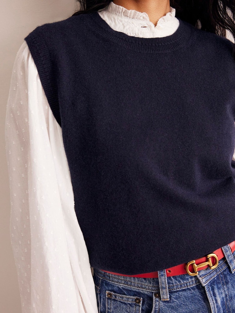 Boden Blue Eva Cashmere Tank - Image 4 of 6