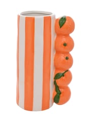 Widdop Orange Striped Vase - Image 1 of 3