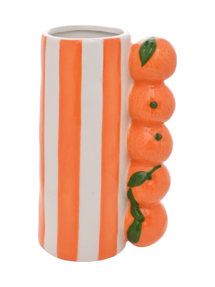Widdop Orange Striped Vase - Image 1 of 3