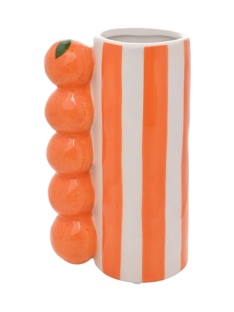 Widdop Orange Striped Vase - Image 2 of 3