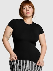 Victoria's Secret PINK Pure Black Soft Stretch T-Shirt - Image 1 of 3