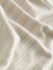 Grey Single Relaxed Fit Ottoman Texture 100% Cotton T-Shirts - Image 7 of 8