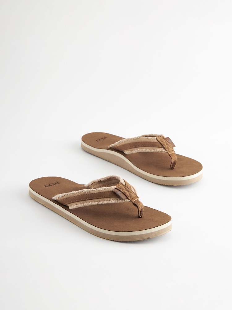 Tan/Brown Flip Flops - Image 2 of 5