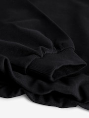 Black Boxy Bubble 100% Cotton Hem Sweatshirt (3-16yrs) - Image 5 of 5