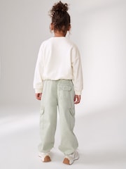 Ecru Boxy Bubble 100% Cotton Hem Sweatshirt (3-16yrs) - Image 2 of 6