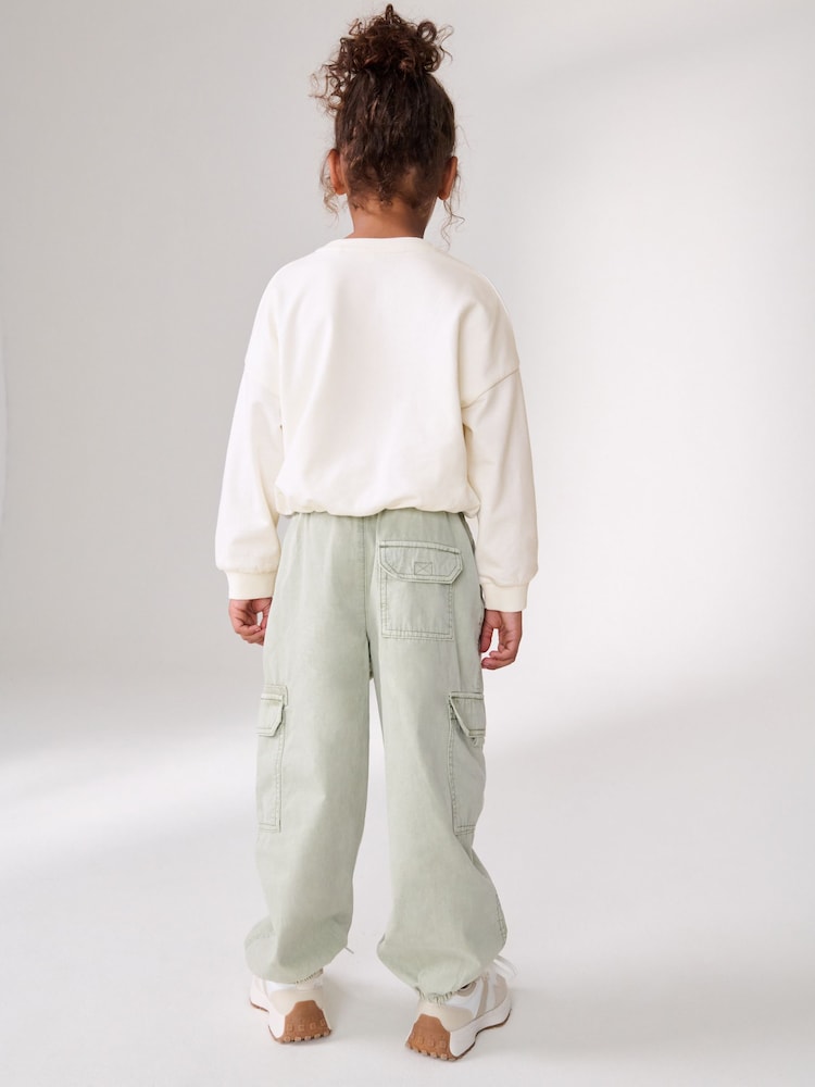 Ecru Boxy Bubble 100% Cotton Hem Sweatshirt (3-16yrs) - Image 2 of 6
