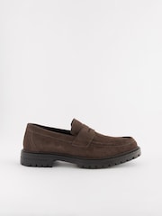 Brown Suede Cleated Loafers - Image 3 of 6