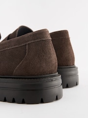 Brown Suede Cleated Loafers - Image 5 of 6