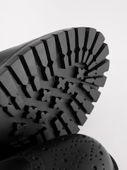 Black Leather Cleated Sole Brogue Shoes - Image 5 of 6