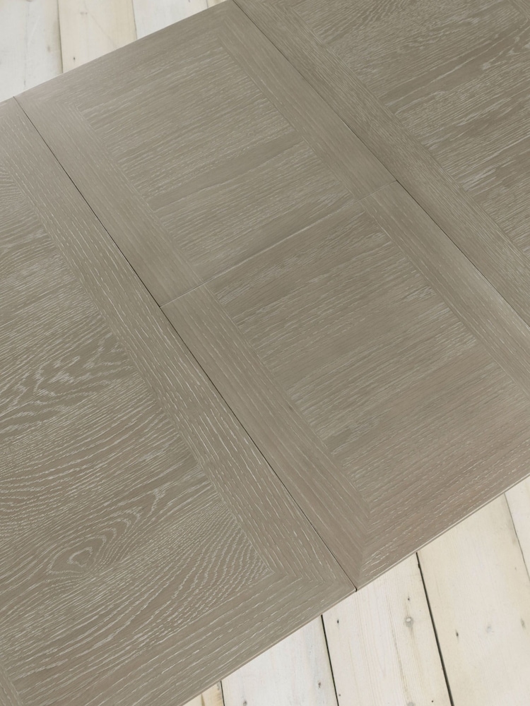 Bentley Designs Grey Bergen Washed Oak Extending Dining Table - Image 10 of 10
