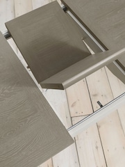 Bentley Designs Grey Bergen Washed Oak Extending Dining Table - Image 4 of 9