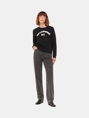 Whistles Black Williamsburg Logo 100% Cotton Sweatshirt - Image 1 of 5
