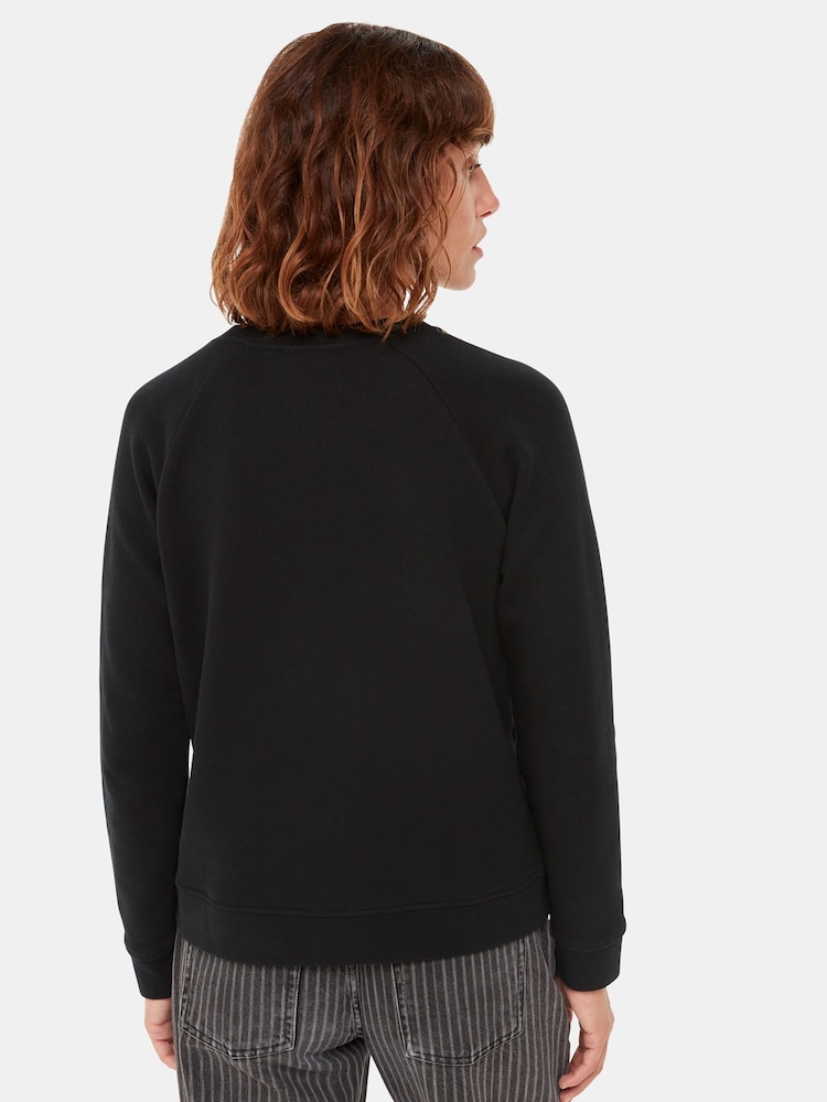 Whistles Black Williamsburg Logo 100% Cotton Sweatshirt - Image 2 of 5 Whistles Black Williamsburg Logo 100% Cotton Sweatshirt - Image 2 of 5