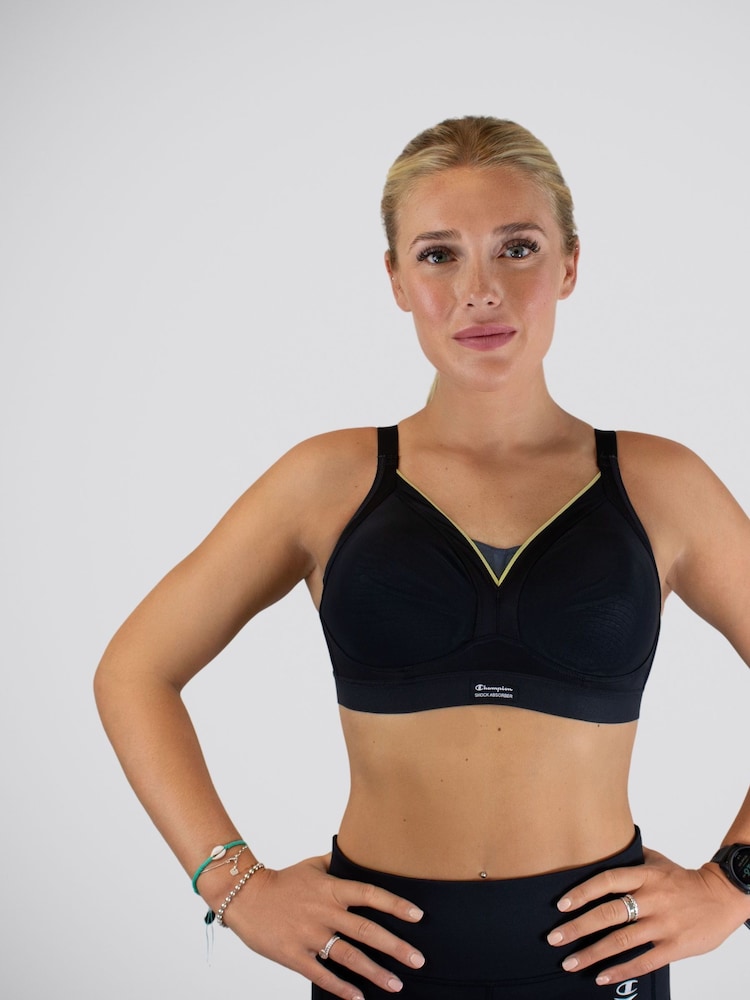 Shock Absorber Active Shape Support Padded Black Sports Bra - Image 1 of 4