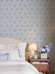 Cath Kidston Blue Rose Spaced Stripe A4 Wallpaper Sample - Image 1 of 5