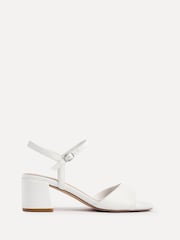 Linzi White Darlene Block Heeled Sandals - Image 2 of 5