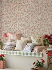 Cath Kidston Pink Strawberry A4 Wallpaper Sample - Image 1 of 3