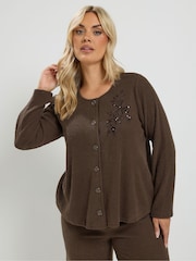Yours Curve Soft Touch Top & Joggers Set - Imagen 3 de 7