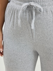 Yours Curve Grey Tie Waist Top & Joggers Set - Image 5 of 7