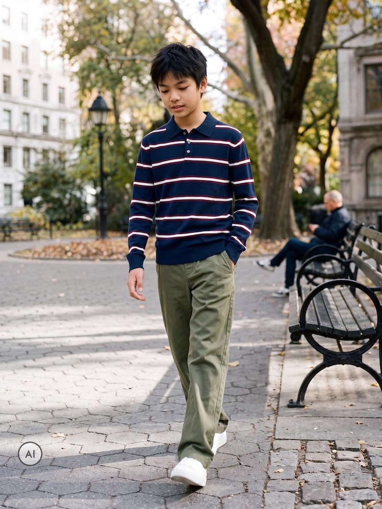 Зелений - JACK & JONES JUNIOR Barrel Fit Chino Joggers - Image 2 of 6