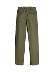 Зелений - JACK & JONES JUNIOR Barrel Fit Chino Joggers - Image 6 of 6