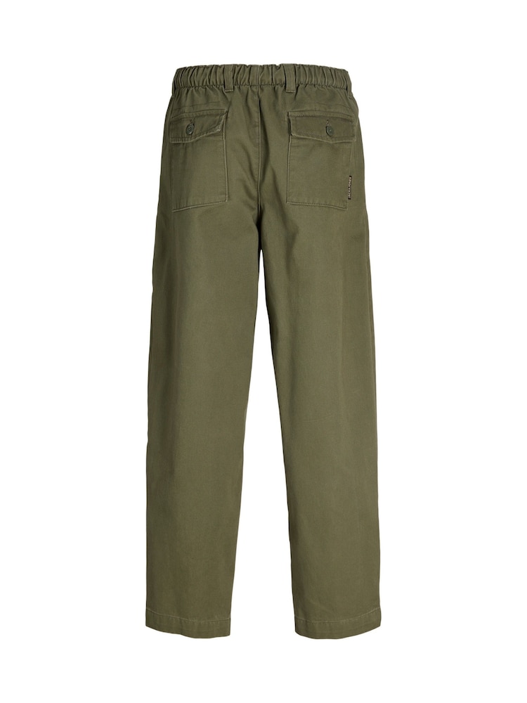 Зелений - JACK & JONES JUNIOR Barrel Fit Chino Joggers - Image 6 of 6